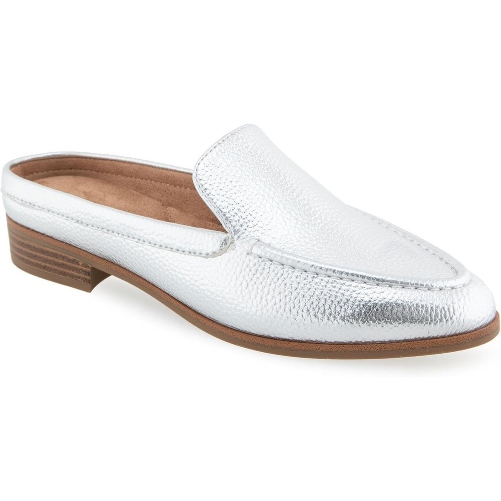 Aerosoles Enright Women's Size 6.5 M Loafers &โ Slip-On Faux Leather Silver